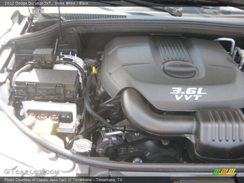 Stone White / Black 2012 Dodge Durango SXT