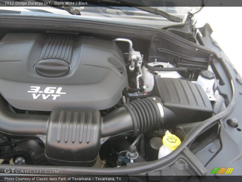 Stone White / Black 2012 Dodge Durango SXT