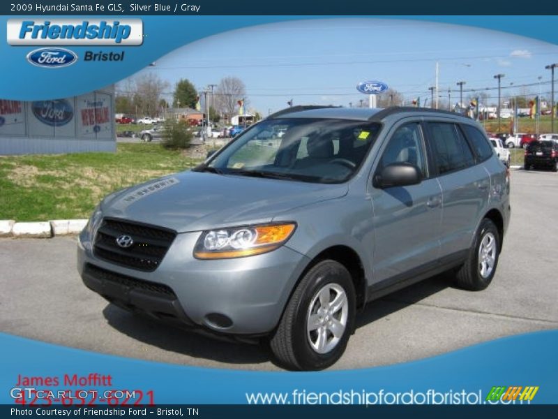 Silver Blue / Gray 2009 Hyundai Santa Fe GLS