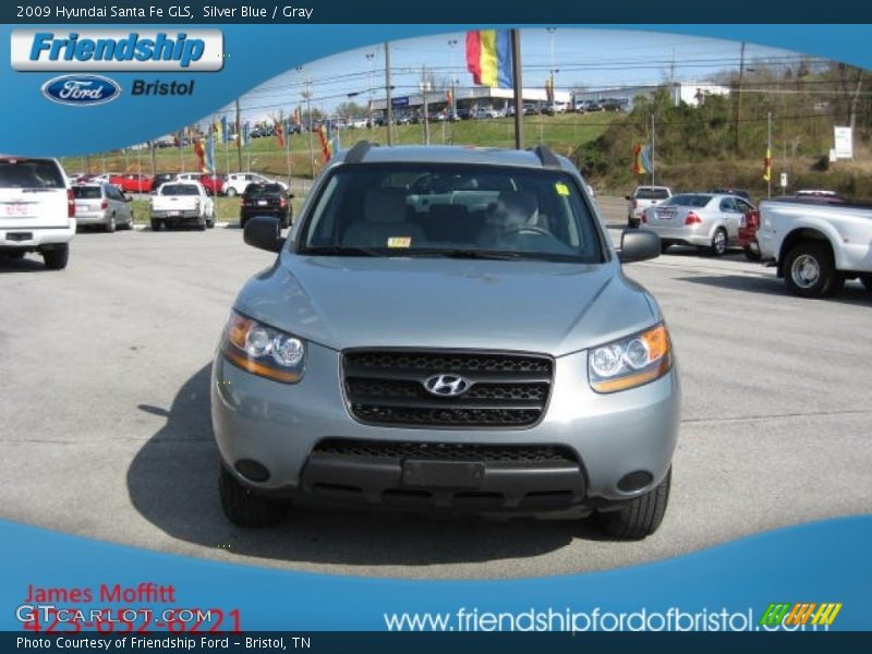 Silver Blue / Gray 2009 Hyundai Santa Fe GLS