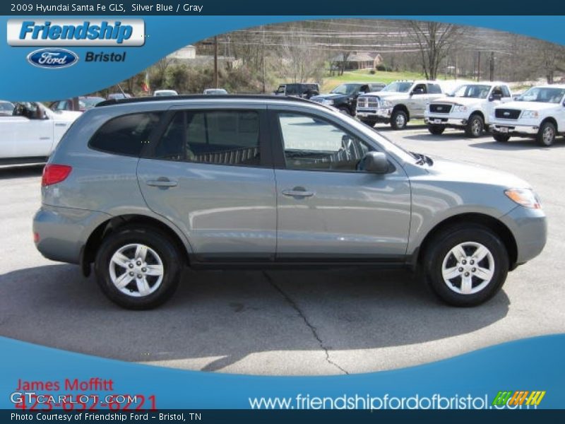 Silver Blue / Gray 2009 Hyundai Santa Fe GLS