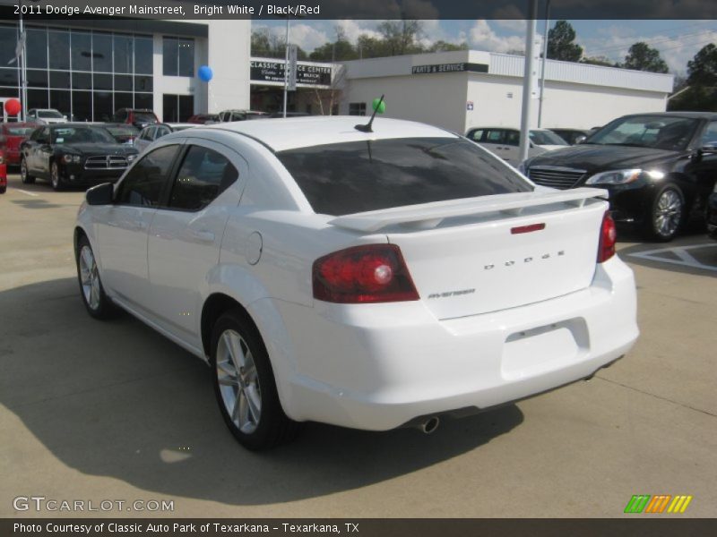 Bright White / Black/Red 2011 Dodge Avenger Mainstreet