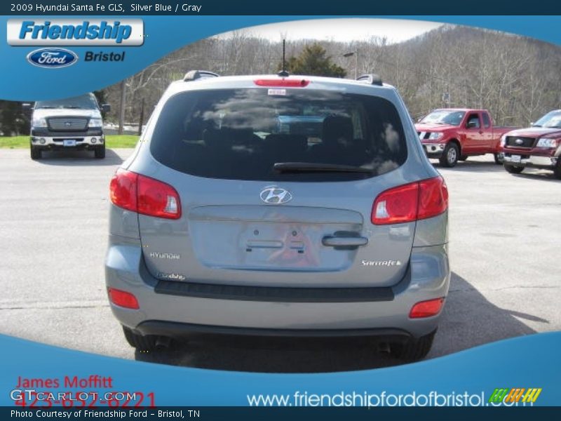 Silver Blue / Gray 2009 Hyundai Santa Fe GLS