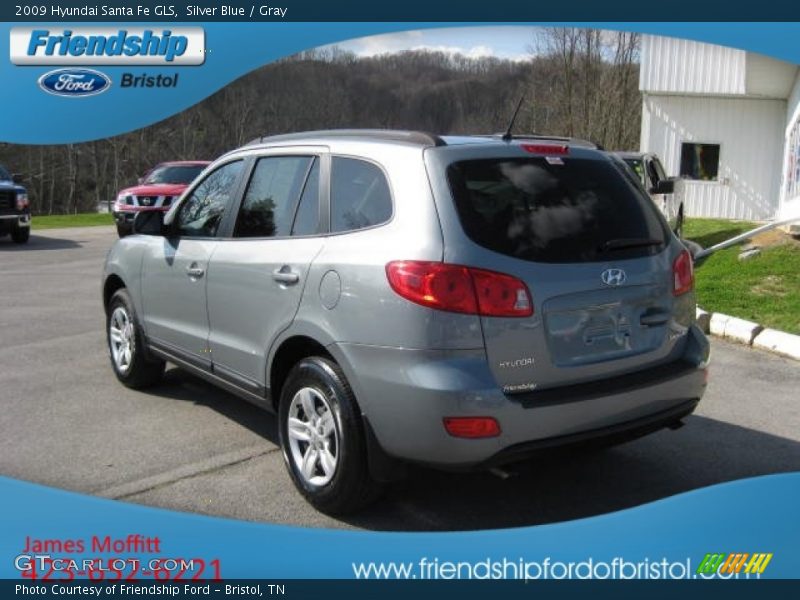 Silver Blue / Gray 2009 Hyundai Santa Fe GLS