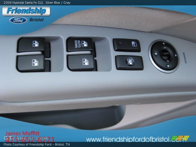 Silver Blue / Gray 2009 Hyundai Santa Fe GLS