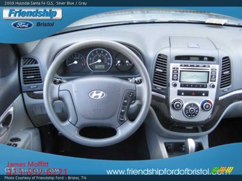 Silver Blue / Gray 2009 Hyundai Santa Fe GLS