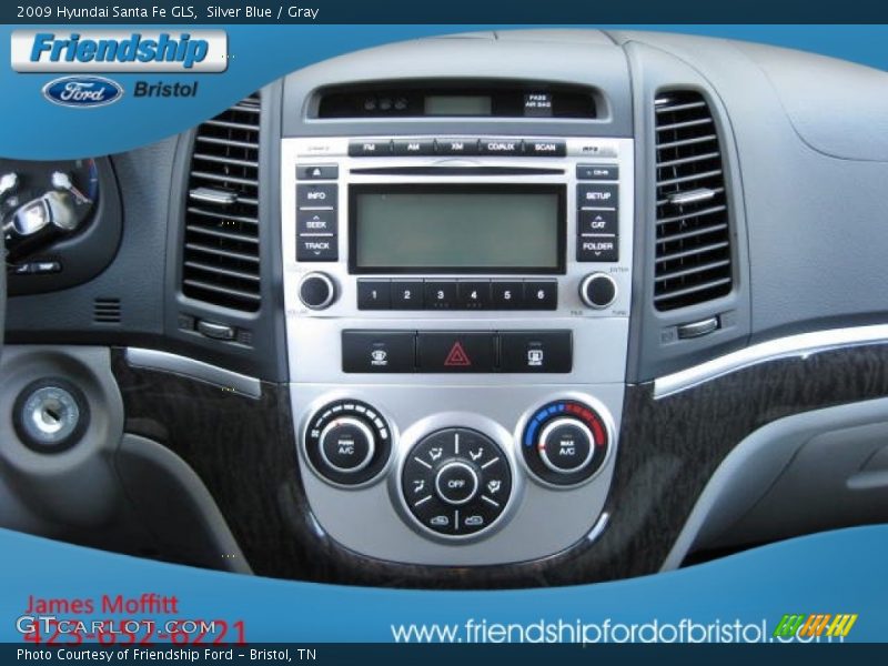 Silver Blue / Gray 2009 Hyundai Santa Fe GLS