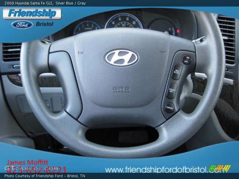 Silver Blue / Gray 2009 Hyundai Santa Fe GLS