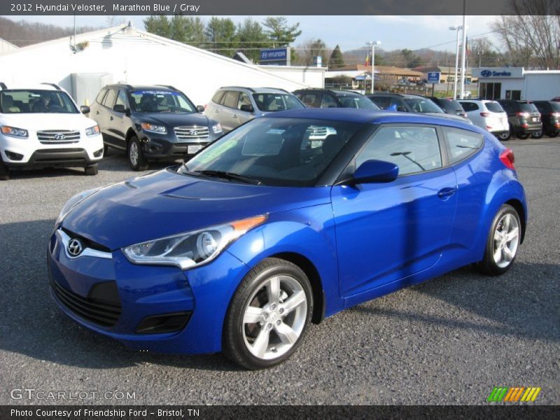 Marathon Blue / Gray 2012 Hyundai Veloster