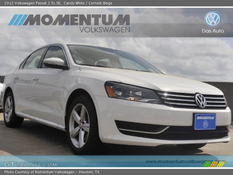 Candy White / Cornsilk Beige 2012 Volkswagen Passat 2.5L SE