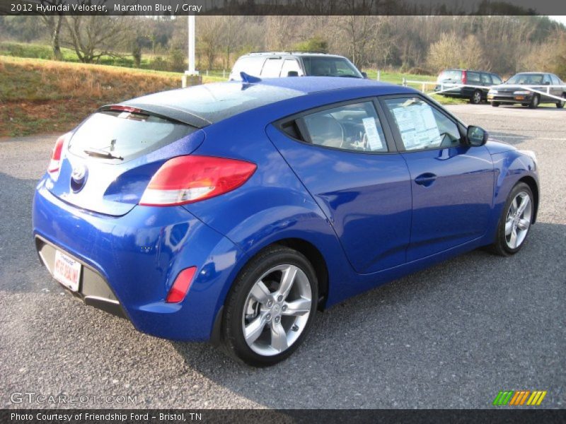 Marathon Blue / Gray 2012 Hyundai Veloster