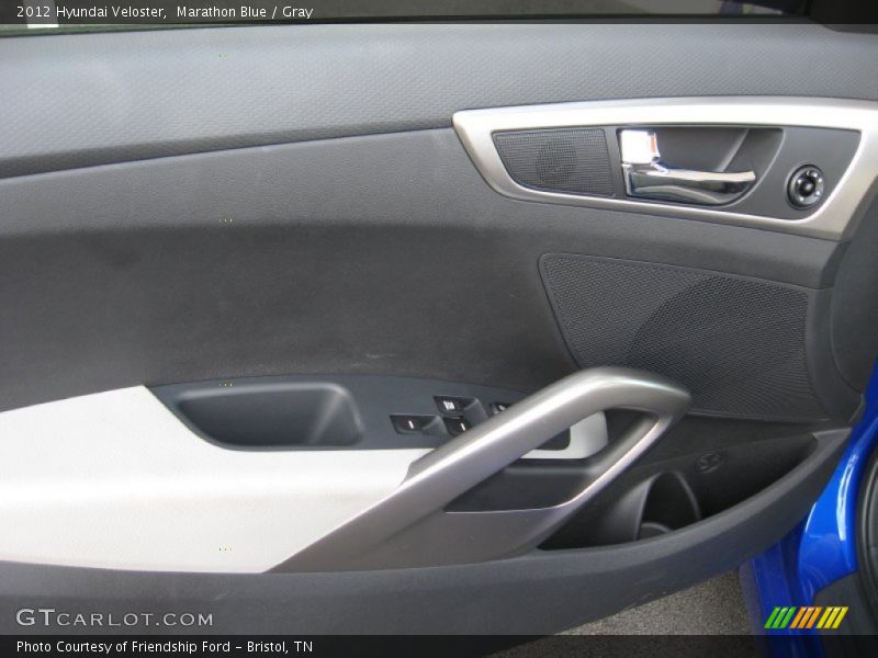 Marathon Blue / Gray 2012 Hyundai Veloster