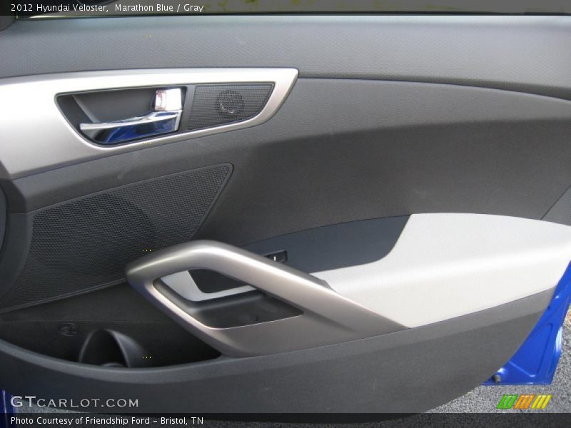 Marathon Blue / Gray 2012 Hyundai Veloster