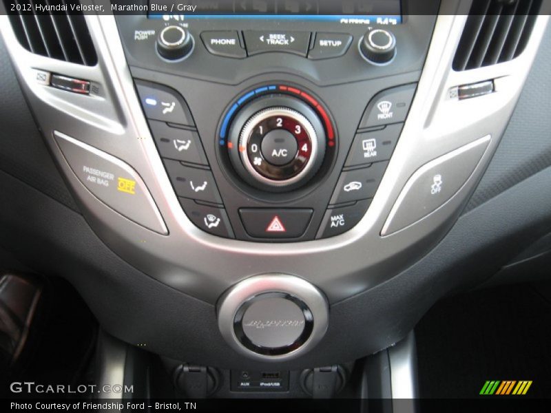 Marathon Blue / Gray 2012 Hyundai Veloster
