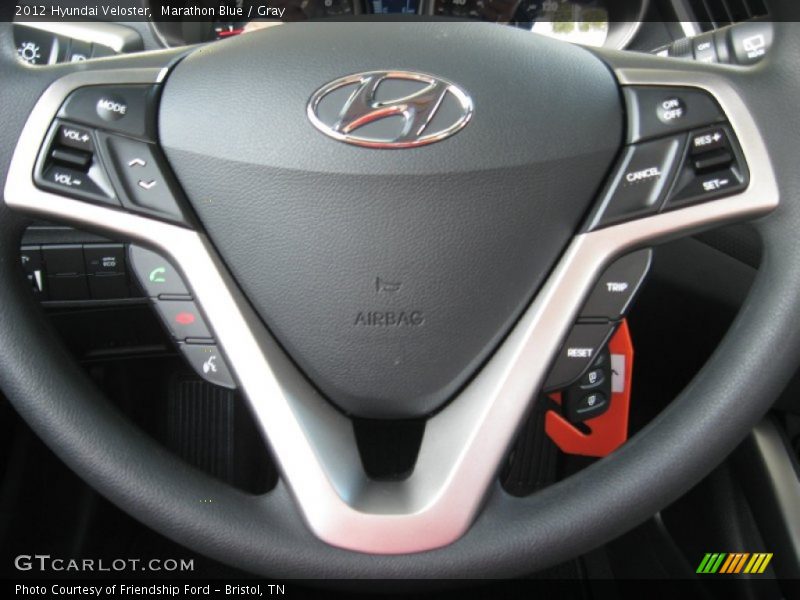 Marathon Blue / Gray 2012 Hyundai Veloster