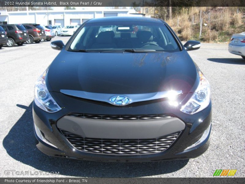 Black Onyx Pearl / Gray 2012 Hyundai Sonata Hybrid