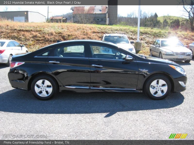 Black Onyx Pearl / Gray 2012 Hyundai Sonata Hybrid