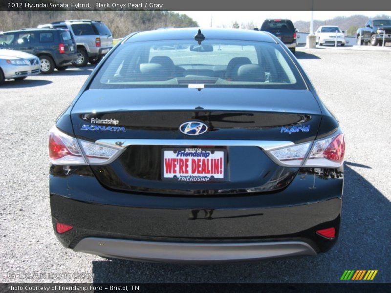 Black Onyx Pearl / Gray 2012 Hyundai Sonata Hybrid