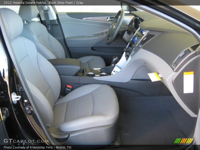 Black Onyx Pearl / Gray 2012 Hyundai Sonata Hybrid