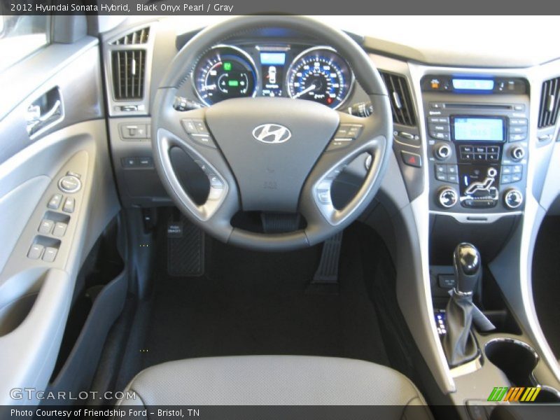 Black Onyx Pearl / Gray 2012 Hyundai Sonata Hybrid