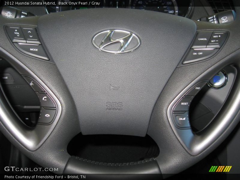 Black Onyx Pearl / Gray 2012 Hyundai Sonata Hybrid