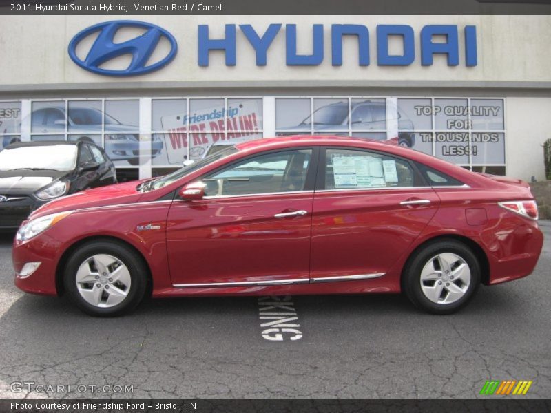 Venetian Red / Camel 2011 Hyundai Sonata Hybrid