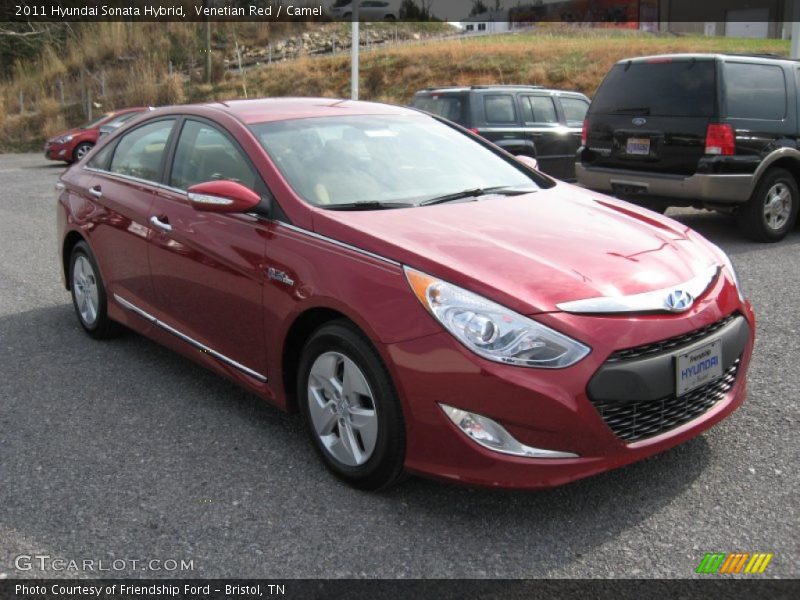 Venetian Red / Camel 2011 Hyundai Sonata Hybrid