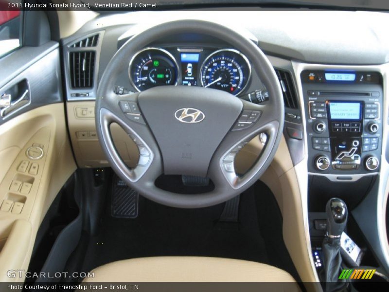 Venetian Red / Camel 2011 Hyundai Sonata Hybrid