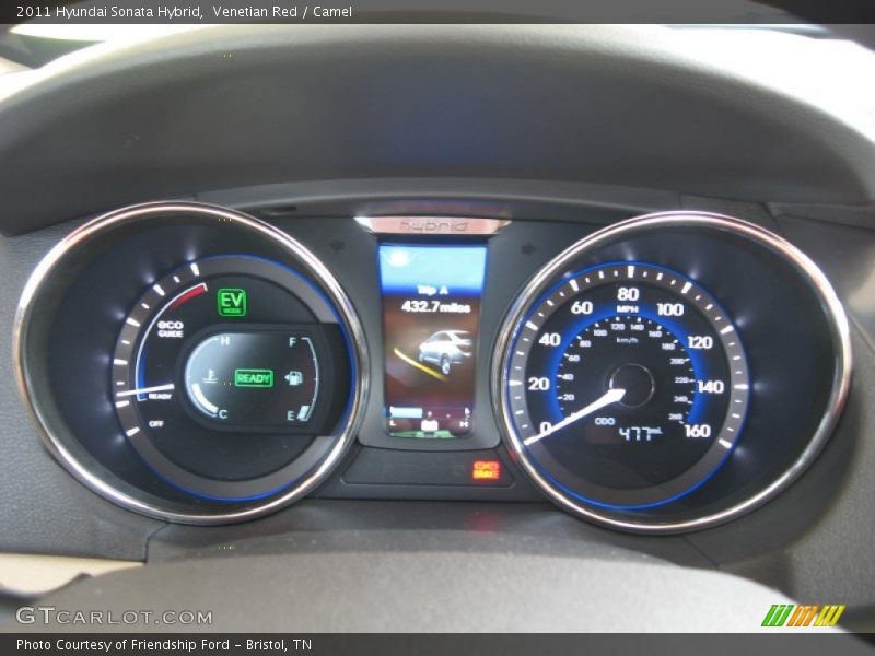Venetian Red / Camel 2011 Hyundai Sonata Hybrid