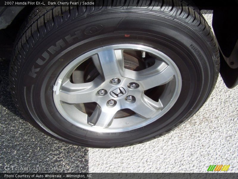 Dark Cherry Pearl / Saddle 2007 Honda Pilot EX-L