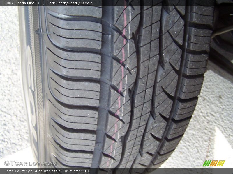 Dark Cherry Pearl / Saddle 2007 Honda Pilot EX-L
