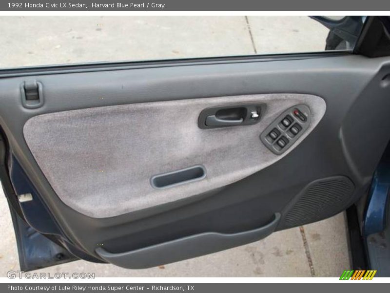 Harvard Blue Pearl / Gray 1992 Honda Civic LX Sedan