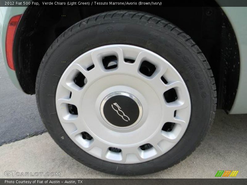 Verde Chiaro (Light Green) / Tessuto Marrone/Avorio (Brown/Ivory) 2012 Fiat 500 Pop