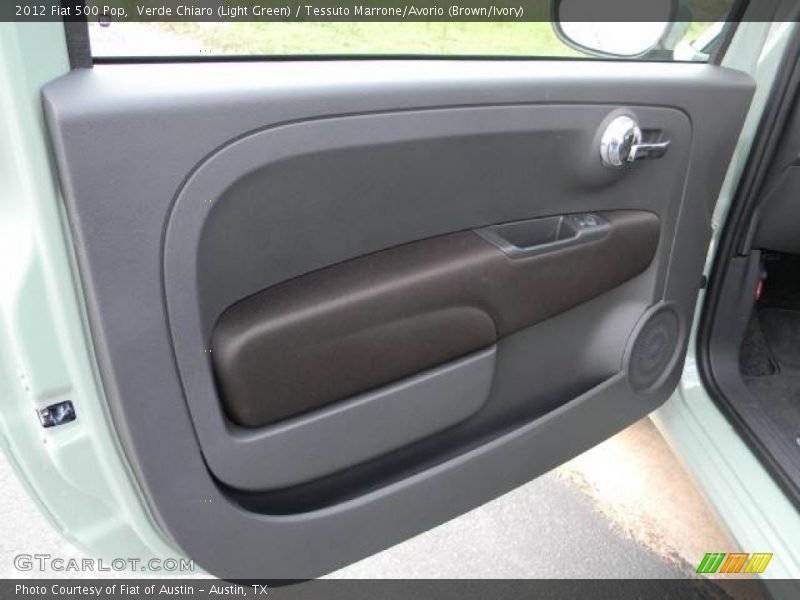 Verde Chiaro (Light Green) / Tessuto Marrone/Avorio (Brown/Ivory) 2012 Fiat 500 Pop