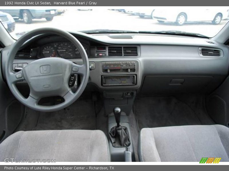 Harvard Blue Pearl / Gray 1992 Honda Civic LX Sedan