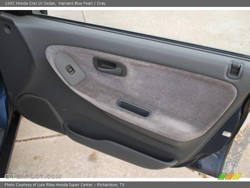 Harvard Blue Pearl / Gray 1992 Honda Civic LX Sedan