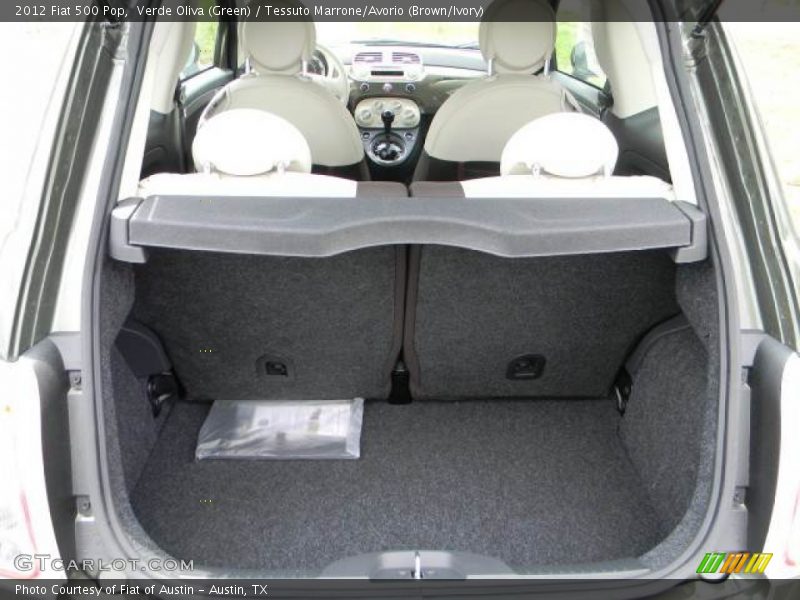 Verde Oliva (Green) / Tessuto Marrone/Avorio (Brown/Ivory) 2012 Fiat 500 Pop