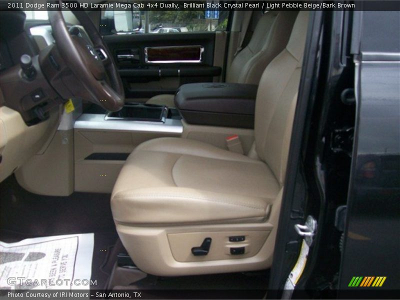 Brilliant Black Crystal Pearl / Light Pebble Beige/Bark Brown 2011 Dodge Ram 3500 HD Laramie Mega Cab 4x4 Dually