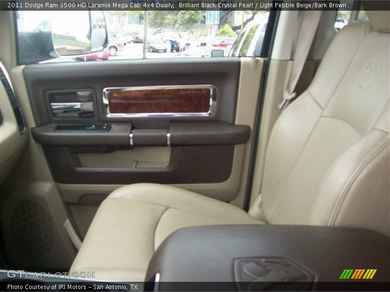 Brilliant Black Crystal Pearl / Light Pebble Beige/Bark Brown 2011 Dodge Ram 3500 HD Laramie Mega Cab 4x4 Dually