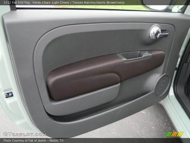Verde Chiaro (Light Green) / Tessuto Marrone/Avorio (Brown/Ivory) 2012 Fiat 500 Pop