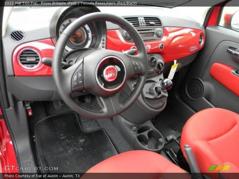 Tessuto Rosso/Nero (Red/Black) Interior - 2012 500 Pop 