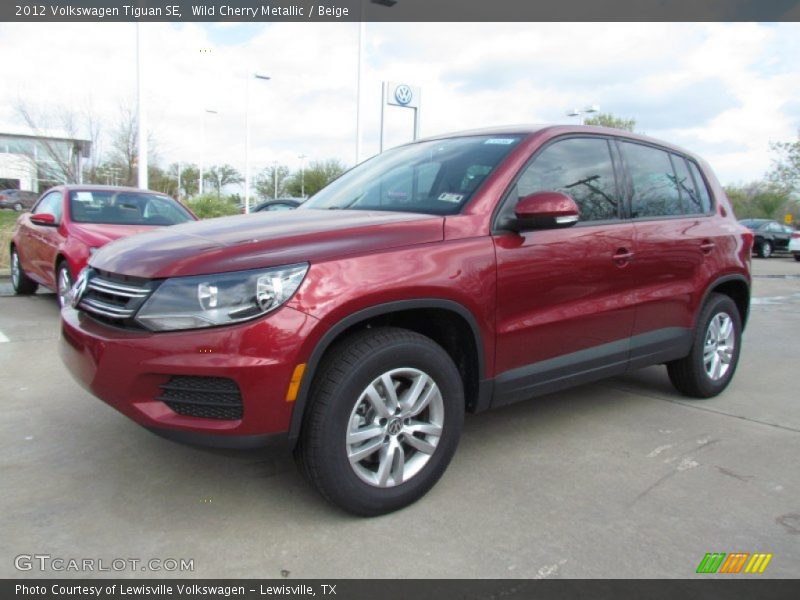 Wild Cherry Metallic / Beige 2012 Volkswagen Tiguan SE