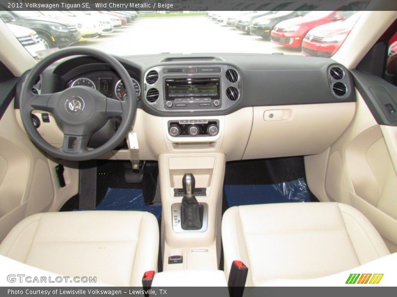 Wild Cherry Metallic / Beige 2012 Volkswagen Tiguan SE