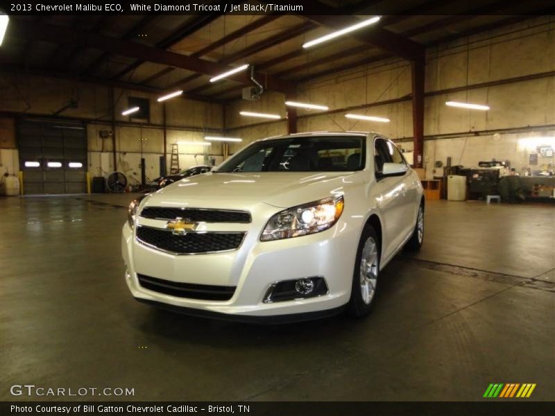 White Diamond Tricoat / Jet Black/Titanium 2013 Chevrolet Malibu ECO