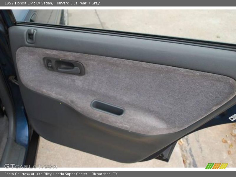 Harvard Blue Pearl / Gray 1992 Honda Civic LX Sedan