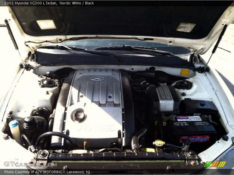 Nordic White / Black 2001 Hyundai XG300 L Sedan