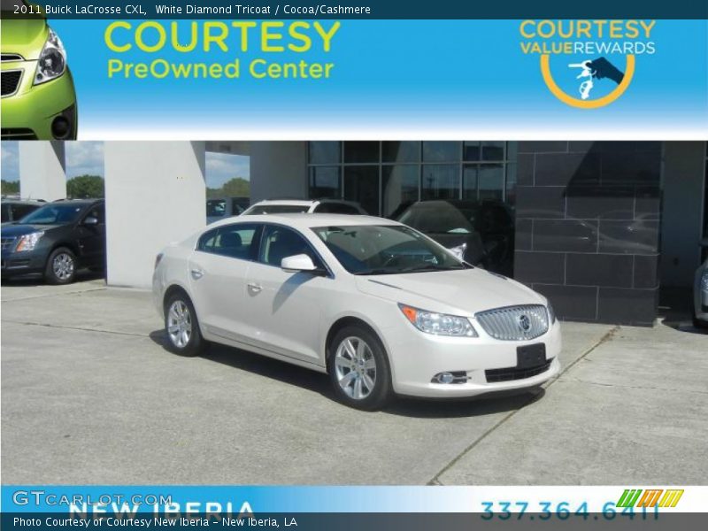 White Diamond Tricoat / Cocoa/Cashmere 2011 Buick LaCrosse CXL