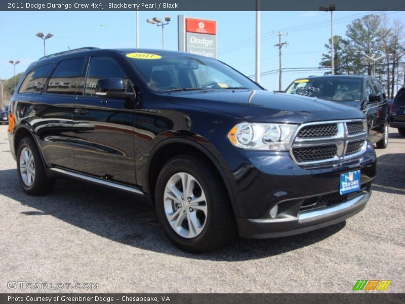 Blackberry Pearl / Black 2011 Dodge Durango Crew 4x4