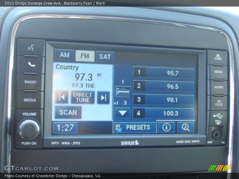 Blackberry Pearl / Black 2011 Dodge Durango Crew 4x4
