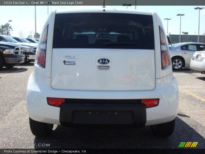 Clear White / Black Soul Logo Cloth 2010 Kia Soul +